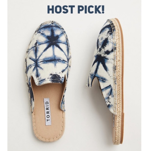 LAST PAIR - NEW Torrid tie dye wide width espadrille mule/shoe - Picture 2 of 11
